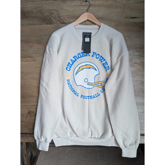 The Wild Collective Tops - NWT The Wild Collective Charger Power Fleece Sweatshirt Womens M Cream Pullover